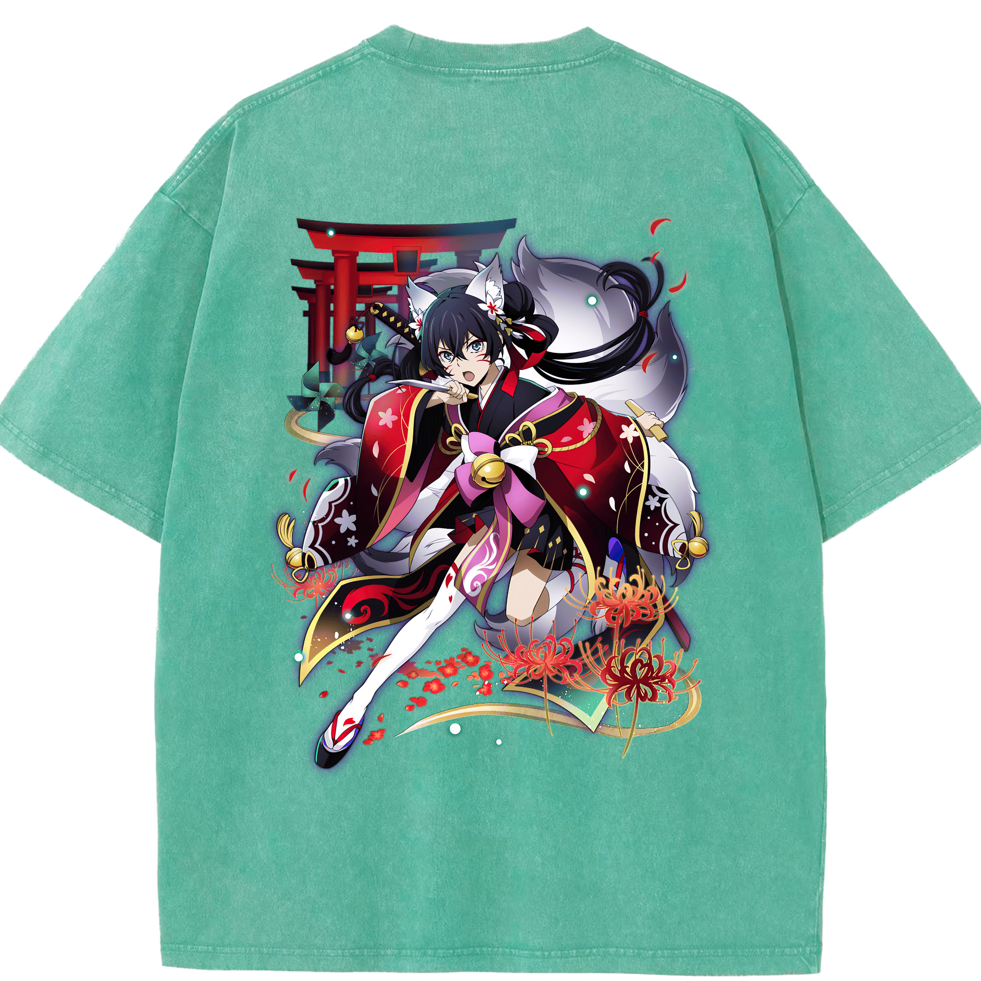 （画像用） 文豪ストレイドッグス Bungo Stray Dogs 綿100% ヴィンテージ風 半袖Tシャツ（背面プリント）
